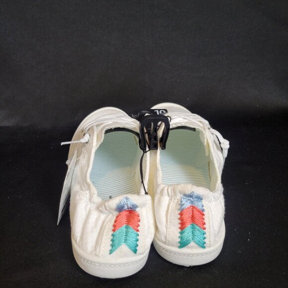 Time And Tru Women Scrunch Back Sneakers White Size 10 NWT Beach Vacation - Picture 6 of 7